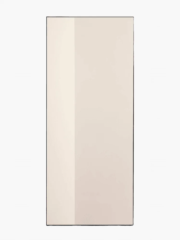 A rectangular mirror with a narrow black border
